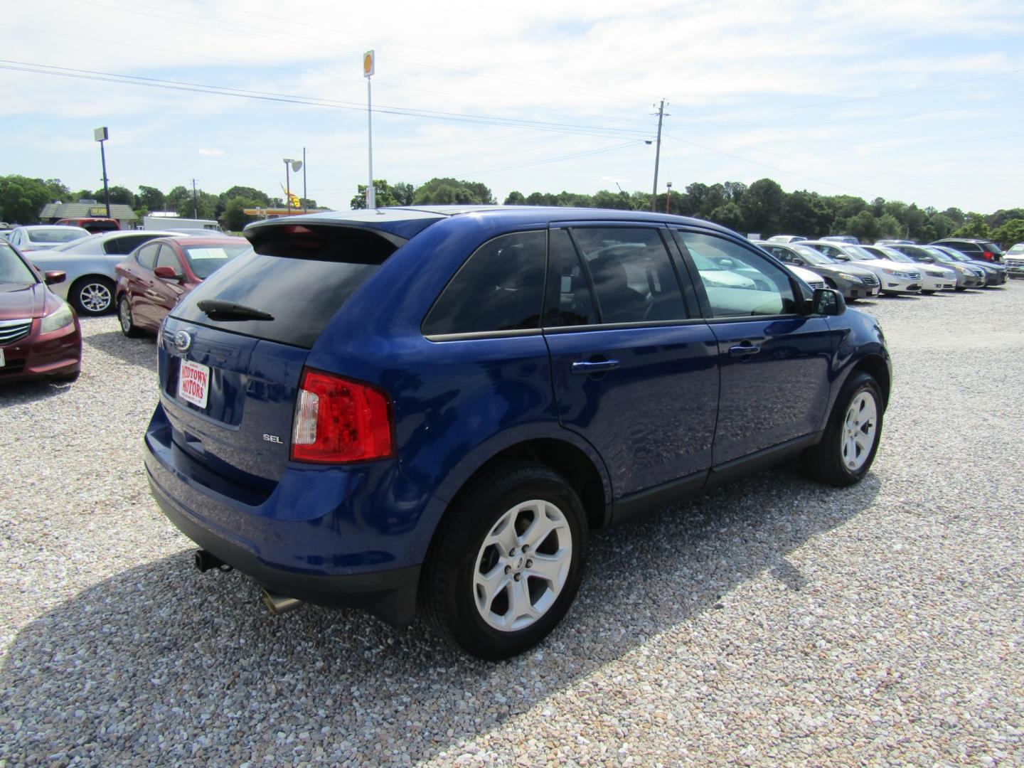 2013 Blue /Gray Ford Edge SEL FWD (2FMDK3JC6DB) with an 3.5L V6 DOHC 24V engine, Automatic transmission, located at 15016 S Hwy 231, Midland City, AL, 36350, (334) 983-3001, 31.306210, -85.495277 - Photo#7